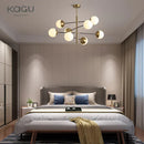 Axyaa Glass Magic Bean Chandelier - Nordic Light Luxury, Modern Design for Living and Dining Areas