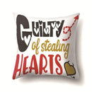 Axyaa Nordic Heart Print Throw Pillow Cover 45x45cm Home Sofa Decor