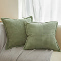 Axyaa Geometric Pattern Corduroy Cushion Cover for Soft Home Decor