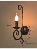 Axyaa Iron Art Candle Wall Lamp for Modern Living Room and Hallway