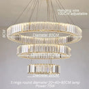 Axyaa Modern LED Crystal Round Chandelier for Dinning Living Room
