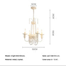 Axyaa Romantic White LED Chandelier Creamy Pendant Light for Bedroom and Dining Room