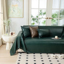 Axyaa Oil Wax Leather Sofa Cover - Universal, Non-Sticky, Four Seasons