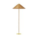 Axyaa Bamboo Floor Lamp: Nordic Style LED Iron Art Standing Fixture for Living Room & Bedroom