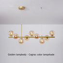 Axyaa Glass Ball LED Pendant Light Bean Chandelier for Kitchen Living Room