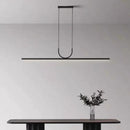 Axyaa Modern Black LED Ceiling Chandelier for Dining Room and Kitchen Island