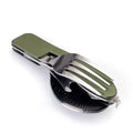 Axyaa 4-in-1 Foldable Stainless Steel Cutlery Set for Outdoor Camping & Picnic