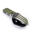 Axyaa 4-in-1 Foldable Stainless Steel Cutlery Set for Outdoor Camping & Picnic