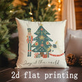 Axyaa Nutcracker & Merry Words Pillow Cover for Sofa Bedroom Car