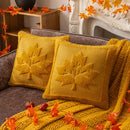 Axyaa Halloween Pumpkin Plush Pillowcase Double-Sided Cushion Cover - 50x50cm