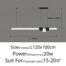 Axyaa LED Linear Pendant Light Dining Chandelier for Kitchen Bar Restaurant Home Decor