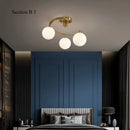 Axyaa American Minimalist Copper Ceiling Light for Modern Living Room, Bedroom, Study