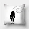 Cute Cat Cushion Cover 45x45cm - Axyaa Home Decor Pillowcases