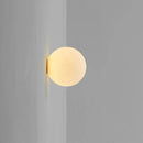 Axyaa Glass Ball LED Wall Lamp: Modern Bedroom Living Room Decor Minimalist Sconce