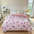 Axyaa Striped Cotton Duvet Cover for Queen/King Size Double Bed - Single Bed Kids Cover