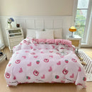 Axyaa Striped Cotton Duvet Cover for Queen/King Size Double Bed - Single Bed Kids Cover