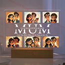 Axyaa Personalized 3D Acrylic Lamp for Mom Dad Love Family Birthday Gift