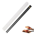 Axyaa Portable Black Alloy Chopsticks Set for Sushi and Korean Cuisine