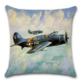 Axyaa Retro Airplane Cartoon Pattern Cushion Cover