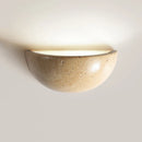 Axyaa Yellow Cave Stone Semicircle Wall Lamp, Modern Japanese Decorative Lighting