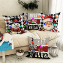 Axyaa LED Luminous Pillowcase with Santa Claus Snowman Plaid Design