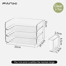 Acrylic Desk File Organizer Set, 4 Pack Stackable Clear Letter Tray by Axyaa.
