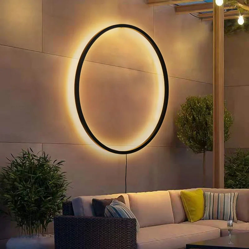 LED Wall Lamps for Modern Spaces by Axyaa: Circle Background USB Wall Lights