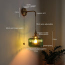 Axyaa Nordic LED Wall Sconce Glass Copper Light for Home Decor & Living Room