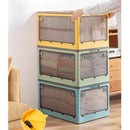 Xl Clothes Storage Box Organizer with Lid, Wheels & Stackable Design by Axyaa