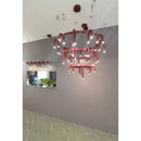 Axyaa Red U-Shaped Chandelier - Modern Nordic Living Room Lighting