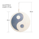 Axyaa Boho Yin Yang Wood Mirror for Home Decor Feng Shui Aesthetic