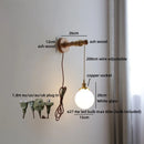 Axyaa Nordic LED Wall Lamp with Flower Shade & Switch, White Ceramic Glass Interior Decor