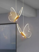 Axyaa Transparent LED Butterfly Chandelier for Home Decor and Lighting