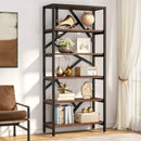 Axyaa 71" Industrial 5-Shelf Bookcase Display Rack for Living Room