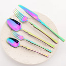 Axyaa Gold Stainless Steel Cutlery Set for Dining and Desserts