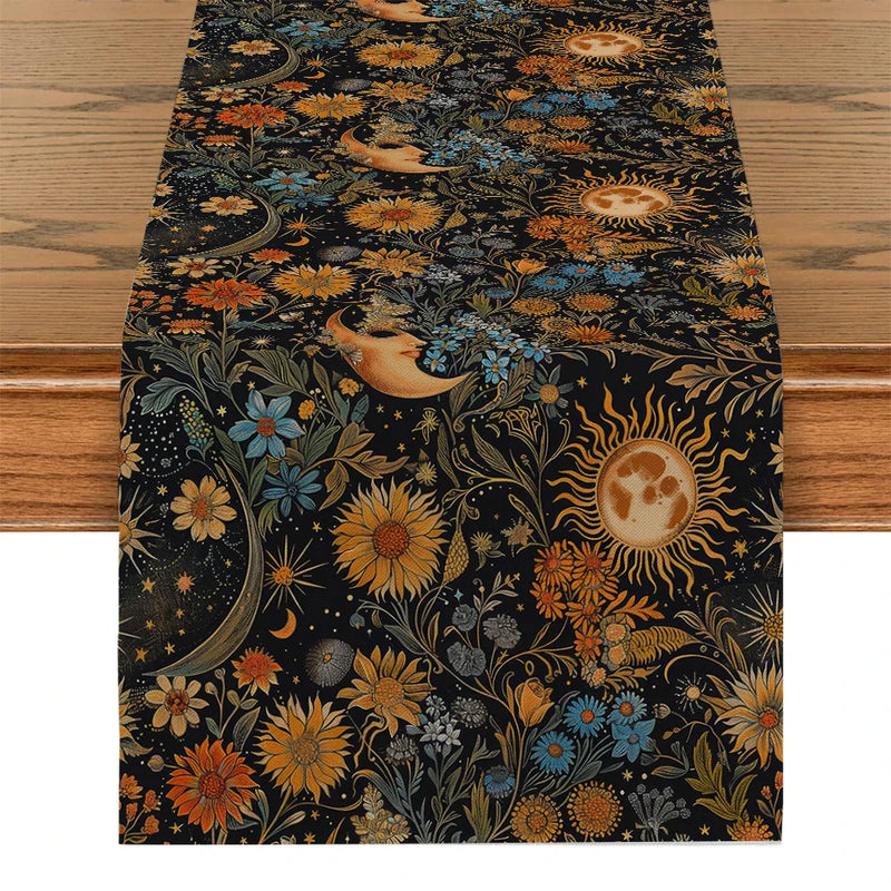 Axyaa Floral Branches Table Runner for Kitchen Dining Decor
