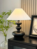 Axyaa White Oak Wood Table Lamp | Japanese Wabi Style | Retro New Chinese Style