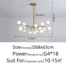 Nordic Firefly Pendant Light by Axyaa: Luxury Living Room Art Lamp, Creative Design Chandelier