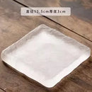 Axyaa Frosted Glass Plate: Creative Western Food & Fruit Dim Sum High-End Dish
