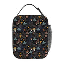 Axyaa Insulated Forest Mushrooms Lunch Bag: Portable Thermal Meal Tote for Travel & Picnic.