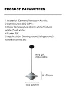 Axyaa Moon Planet Design Cement Pendant Light with G9 LED for Modern Dining Room