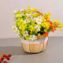 Axyaa Wood Braid Flower Basket with Tassel Handle
