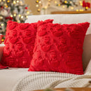 Axyaa Green Snowflake Pillow Cover 45x45cm: Holiday Decor for Winter Season