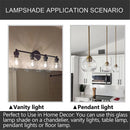 Axyaa Clear Glass Globe Lampshade with 1-5/8" Fitter Opening - Pendant Light Replacement