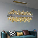 Axyaa Retro Crystal Pendant Light - Elegant and Stylish Stainless Steel Lamp