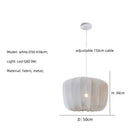 Axyaa Modern Fabric Ceiling Pendant Lamp, LED E27 Light for Minimalist Living Rooms