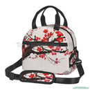 Axyaa Sakura Cherry Blossoms Insulated Lunch Bag: Reusable Thermal Cooler for Work, School, Picnic