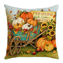 Axyaa Pumpkin Squirrel Print Thanksgiving Pillow Cover 45x45cm Holiday Decor