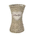 Axyaa Rattan Vase: Country Retro Bouquet Holder & Tabletop Storage Basket