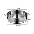 Axyaa Stainless Steel Steamer Pot Grid Tray Double Ear Drain Basket